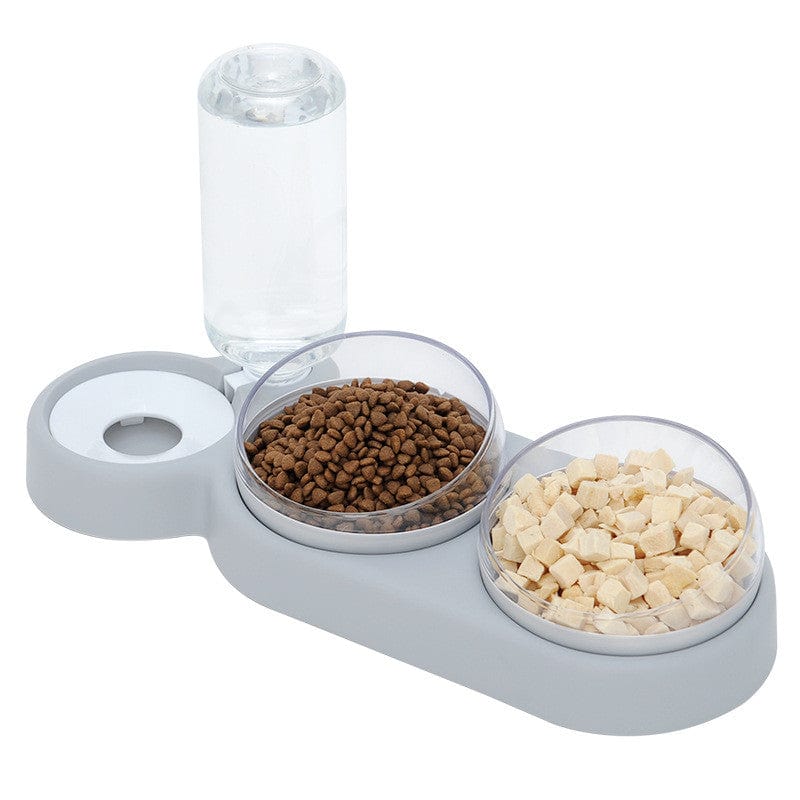 3 in 1 Elevated Pet Bowl With Water Fountain