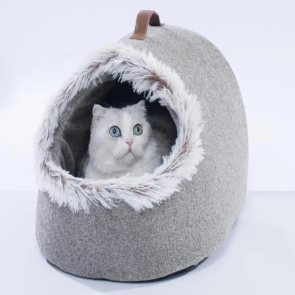 Plush Fur Lined Cat Cave